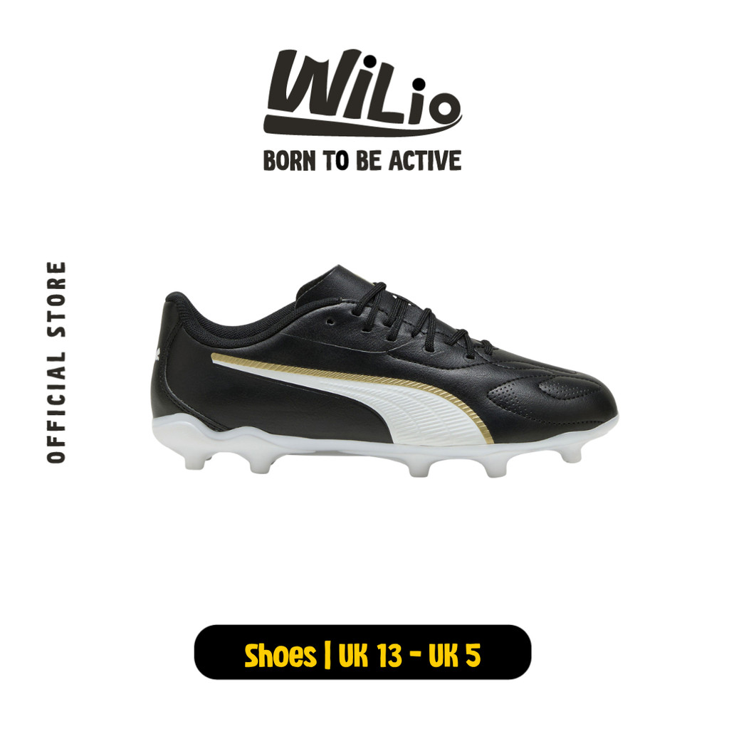PUMA King 20 Play Fgag Jr 10873502 - Sepatu Bola Anak (Hitam)