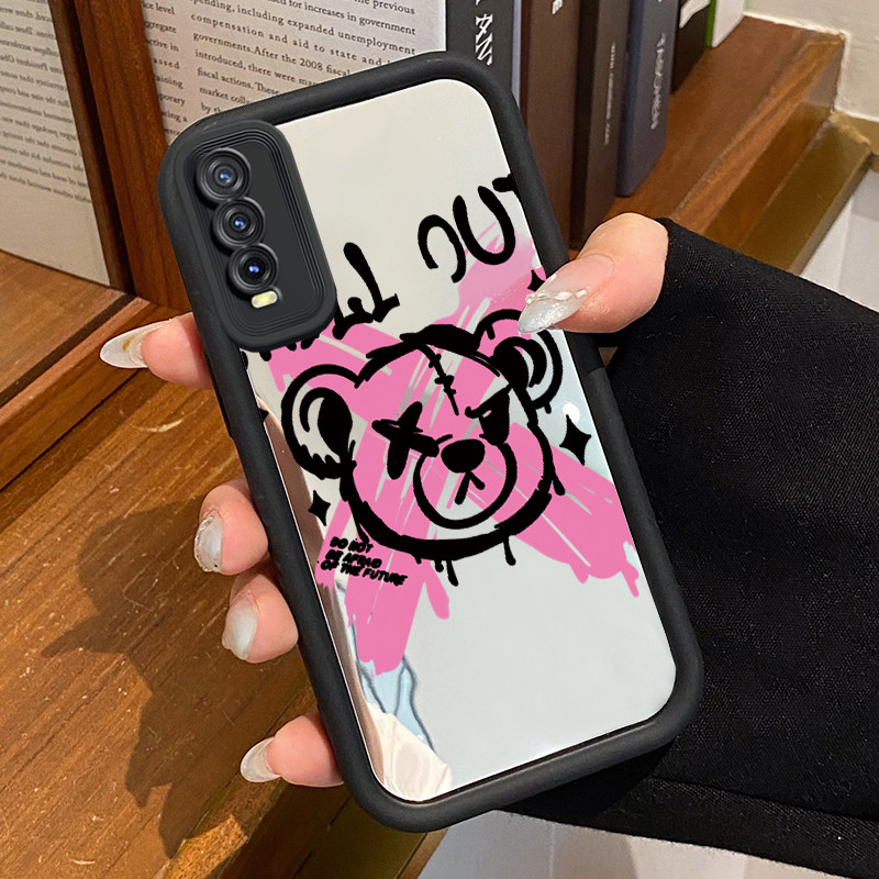 Casing Hp VIVO Y20 Y20s Y20i Y20T Y12s Y12a Y30G Y11s Case Casing Beruang kartun yang rusak Pola Kas