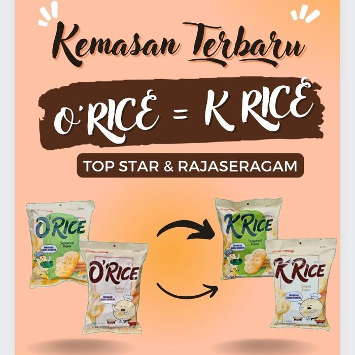 "New" O Crackers Rice Delfi Orion Krekers Beras O'Rice Orice Seaweed O Rice