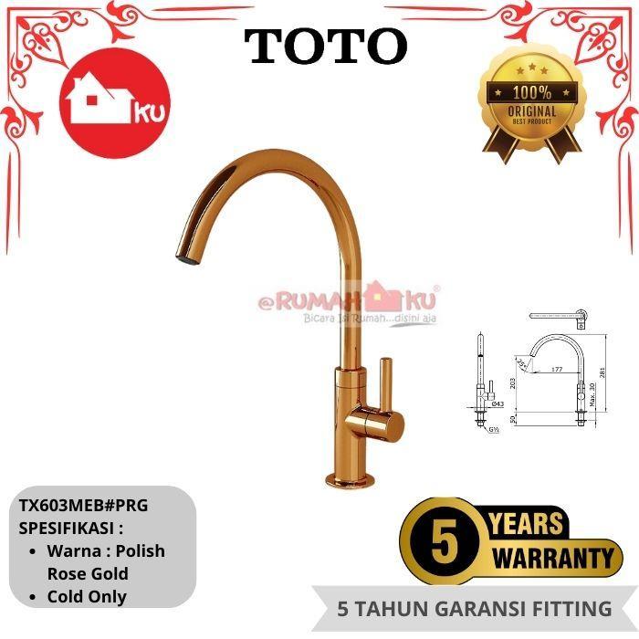 KRAN SINK TOTO TX603MEB#PRG POLISH ROSE GOLD