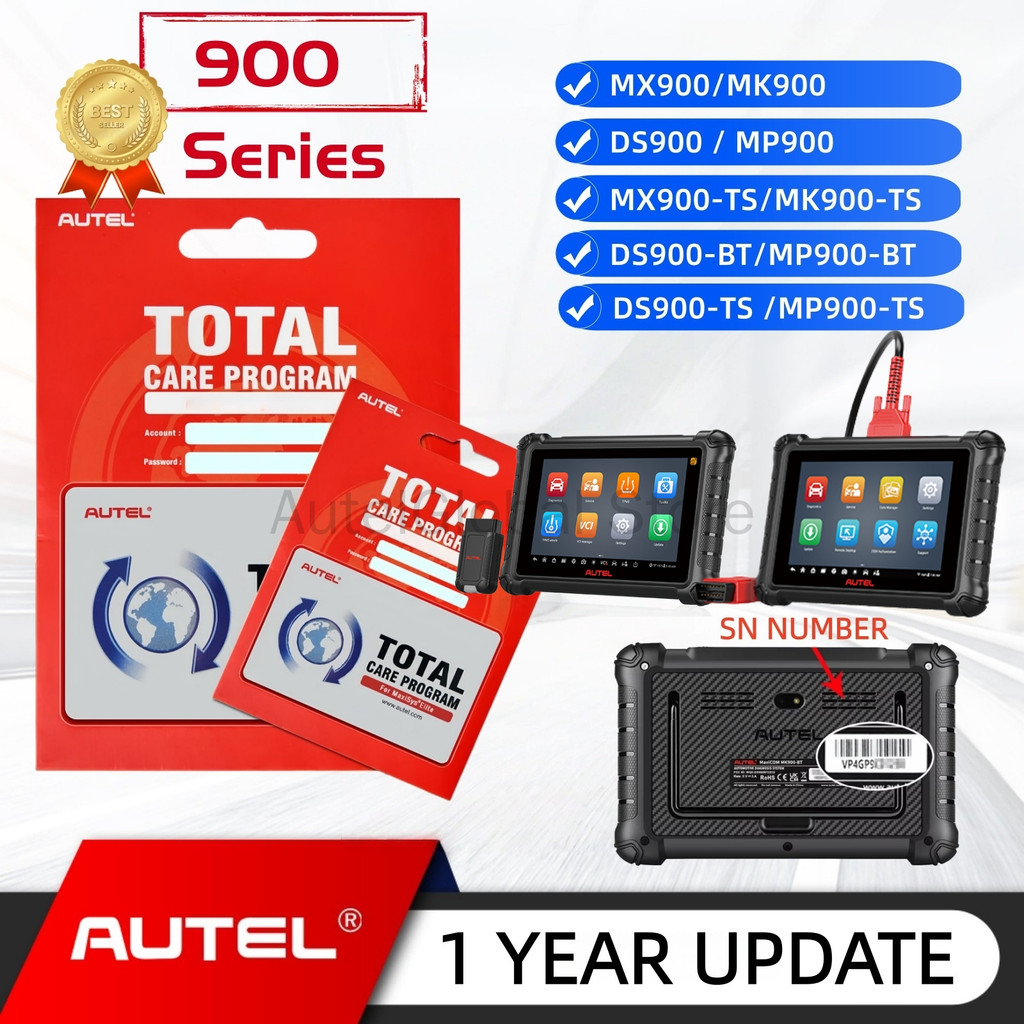 1-Year Upgrade Service TCP for Autel MX900 MK900 DS900 MP900 MX900TS MK900TS DS900BT MP900BT DS900TS