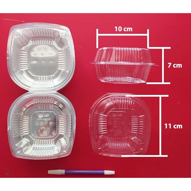 Mika Hb / Mika Burger Plastik / Tempat Tray Burger / Salad ( 50 Pcs )