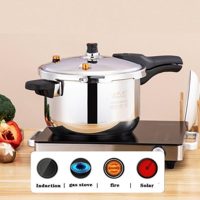 SM LIVING Panci Presto Stainless Steel 4L/8L/12L Liter Panci Steamer Panci Kukusan