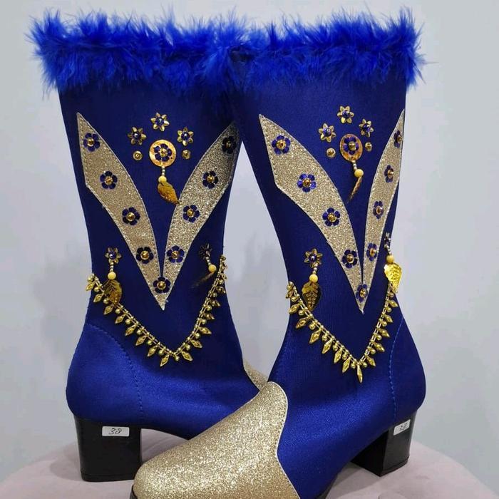 Sepatu Mayoret Biru Gold V/Sepatu Mayoret Drumban/Sepatu Mayoret Atau Gita Pati Biru Gold/Sepatu