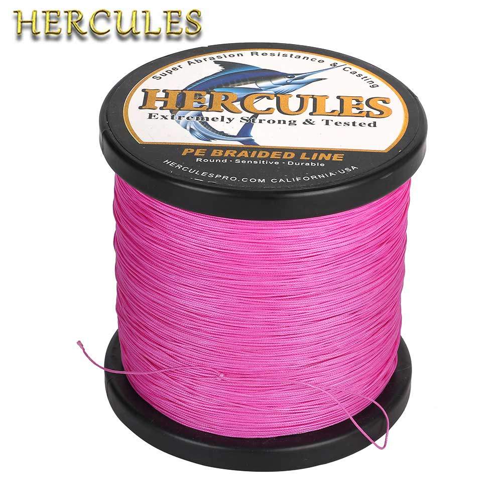 Hercules 100M 300M 500M 1000M 1500M 2000M Super Strong Pink PE 8 Strands Braided Fishing Line Sea