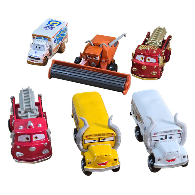 Cars 2 3 Disney Pixar Lightning Mcqueen Collection Racing Mater Sally Mini Miss Fritter Frank Lizzie