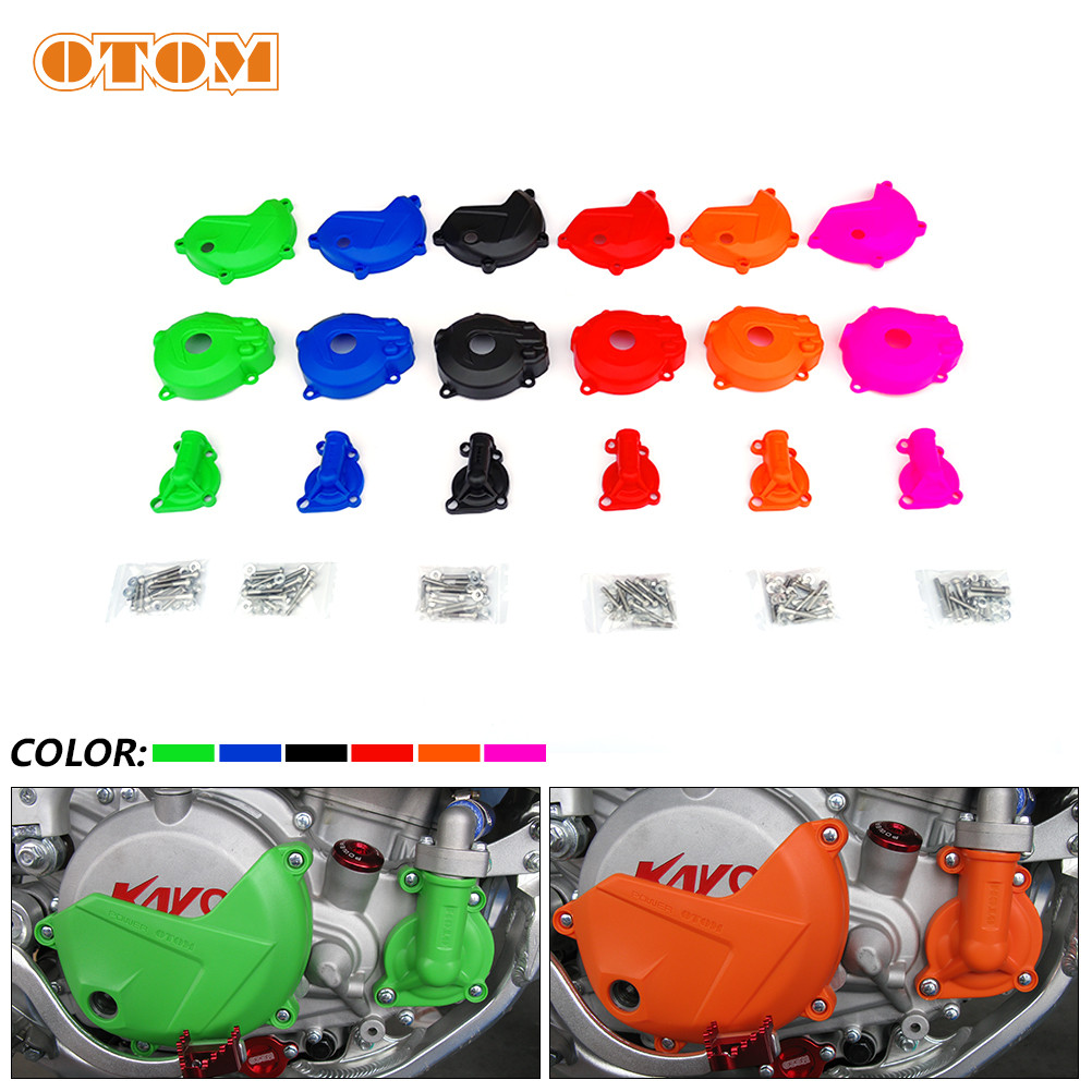 OTOM Motocycle Clutch Magneto Water Pump Protection Cover Engine Guard For ZONGSHEN NC250 KAYO T6 K6