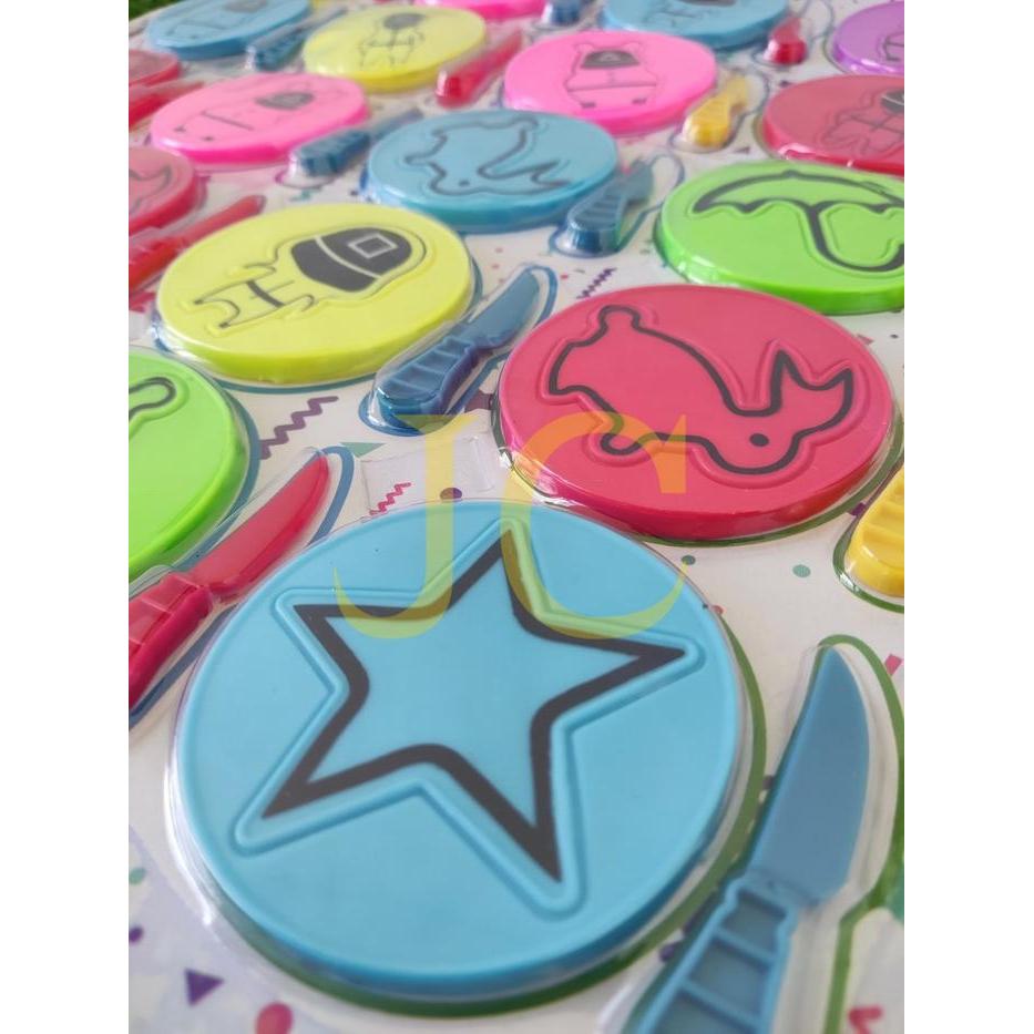 Thebest- Mainan Anak Dalgona Candy / Mainan Squid Game Cake Potong Murah