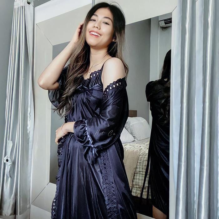 Kimono Tidur Hst (Include Daster Singlet) 'Dongker Blue