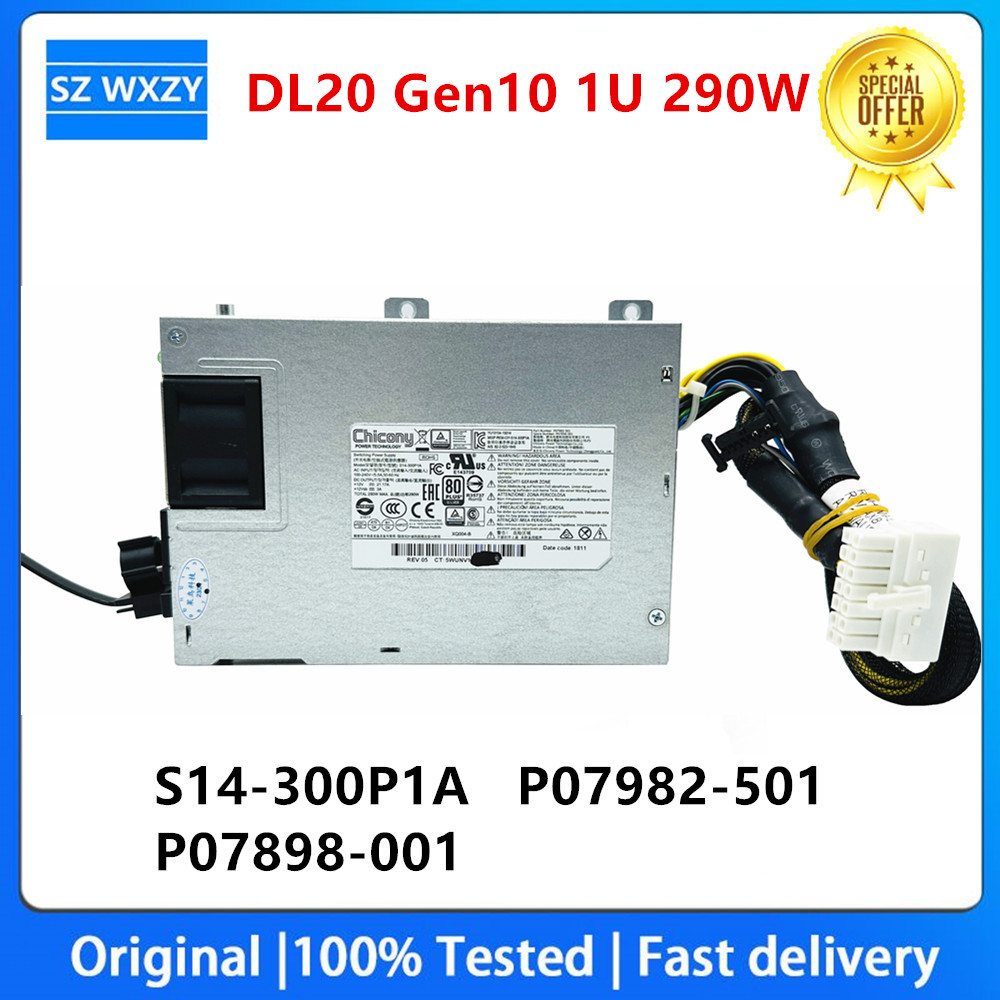Original For HP DL20 Gen10 1U 290W Power Supply S14-300P1A P07982-501 P07898-001 100% Tested Fast