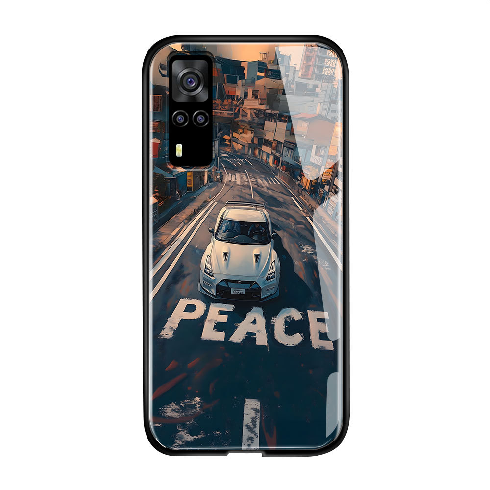 HardCase Kaca Casing For VIVO Y31 Y51 Y51A Y53S 2020 2021 4G Case Kesing Hp Phone DLJ A1-2750 BL