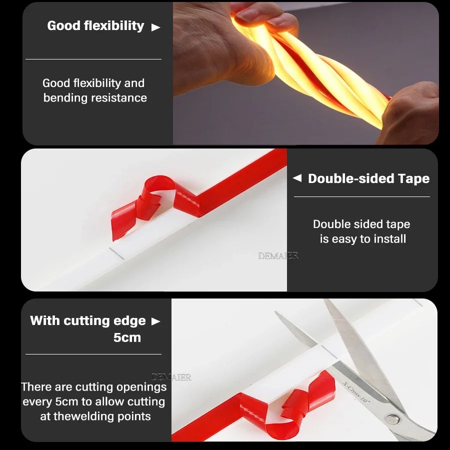 24V 12V IP68 COB LED Strip Waterproof 3000K4000K 6000K Neon Light Underwater 12V 320Leds/m Flexible