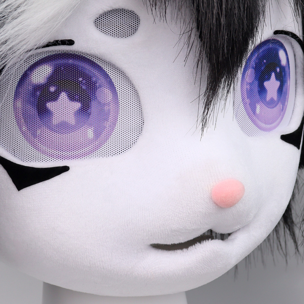 Plush Animal Head Mask Fursuit Headgear Furry Cosplay Masquerade Costume Accessories