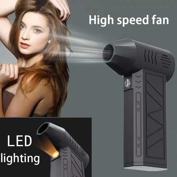 TERLARIS Mini Turbo Jet Fan 4 Gear Adjustable 130000RPM Wind Speed 52m/s Car Computer Cleaning
