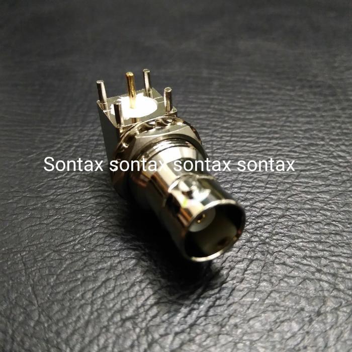 BNC FEMALE KONEKTOR CONECTOR CONNECTOR RF PCB 90 DERAJAT SIKU RADIO