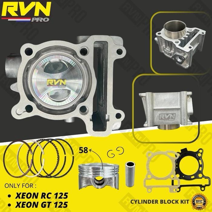 Blok Block Seher Set Bore Up Xeon Rc 125 Injeksi Xeon Gt 125 Injeksi Xeon Karbu 44D 1Lb 58Mm 58 Mm