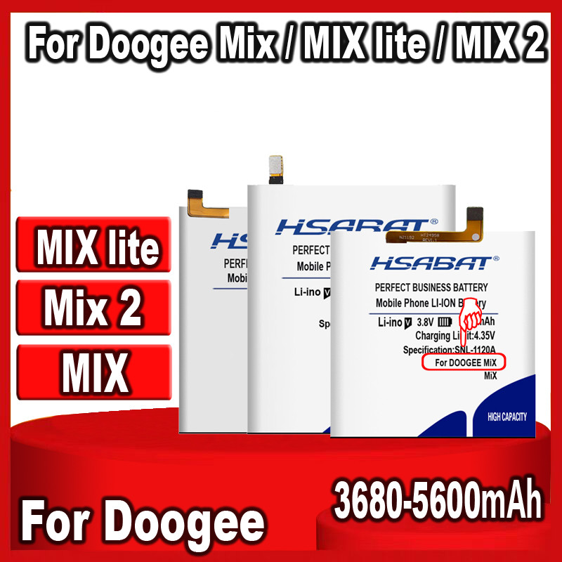 HSABAT 3680~5600mAh BAT17654060 Battery for Doogee Mix 2 / MIX lite / MIX