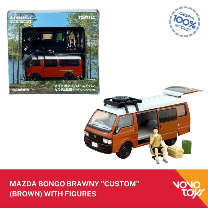 Tomica Limited Vintage TLV-N310d Mazda Bongo Brawny "CUSTOM" (Brown) with Figures