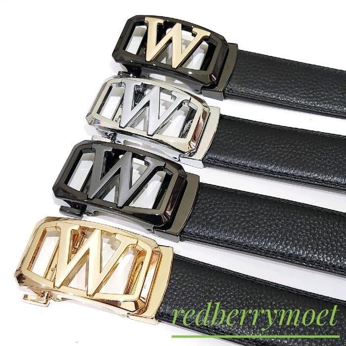 Ikat Pinggang Minimalis Gesper Ikat Pinggang Pria Rel Huruf W