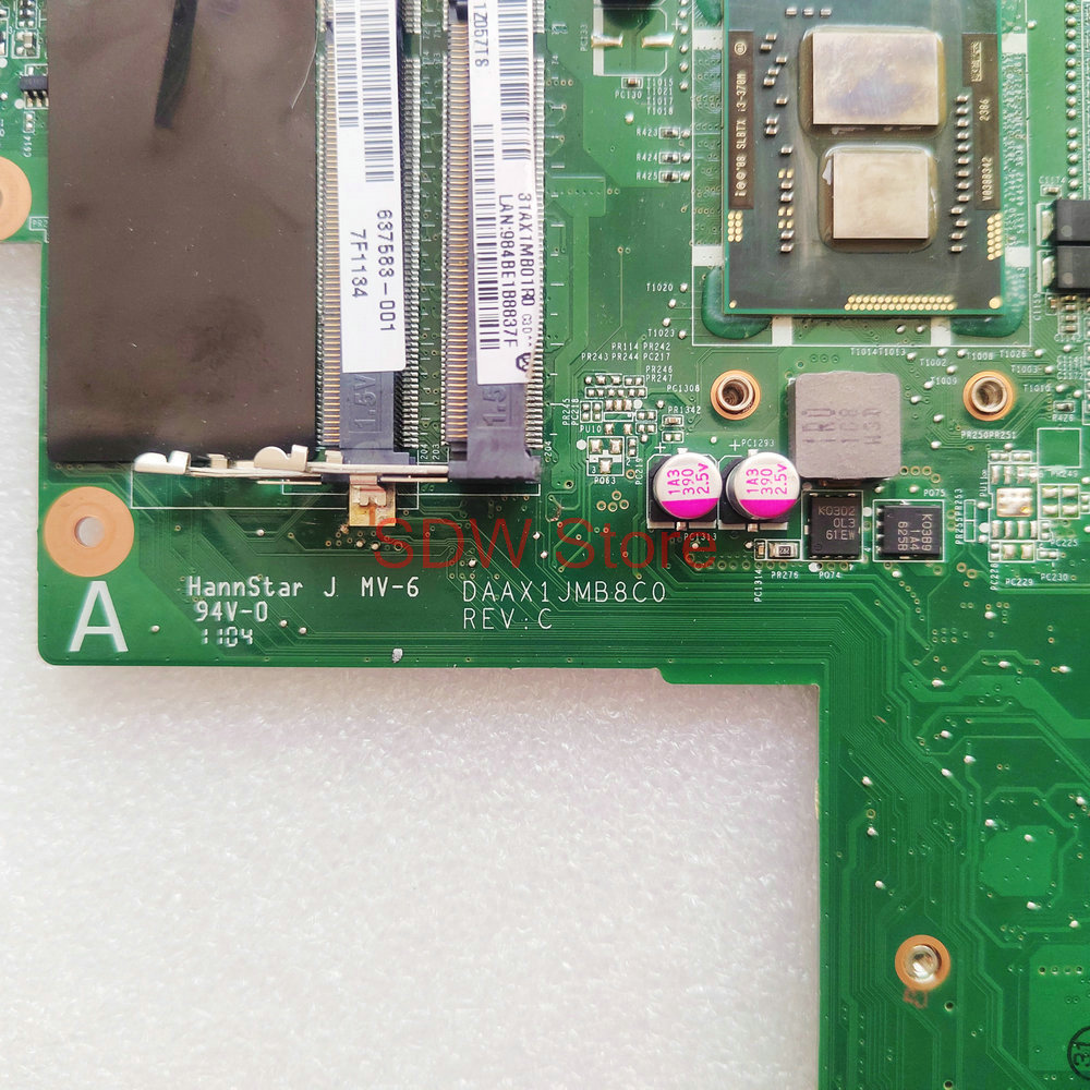 637583-001 DAAX1JMB8C0 For HP Pavilion G42-440BR G42 CQ42 G62 CQ62 Laptop Motherboard i3 CPU 100%