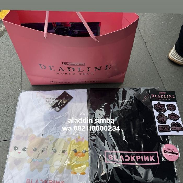 TEREMURAHTERLARIS READY SILAHKAN DIORDER OFFICIAL MERCHANDISE TSHIRT BLACKPINK DEADLINE WORLD TOUR