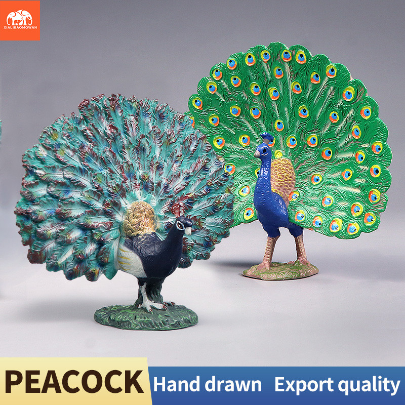 Koleksi Figur Burung Merak PVC untuk Dekorasi dan Mainan