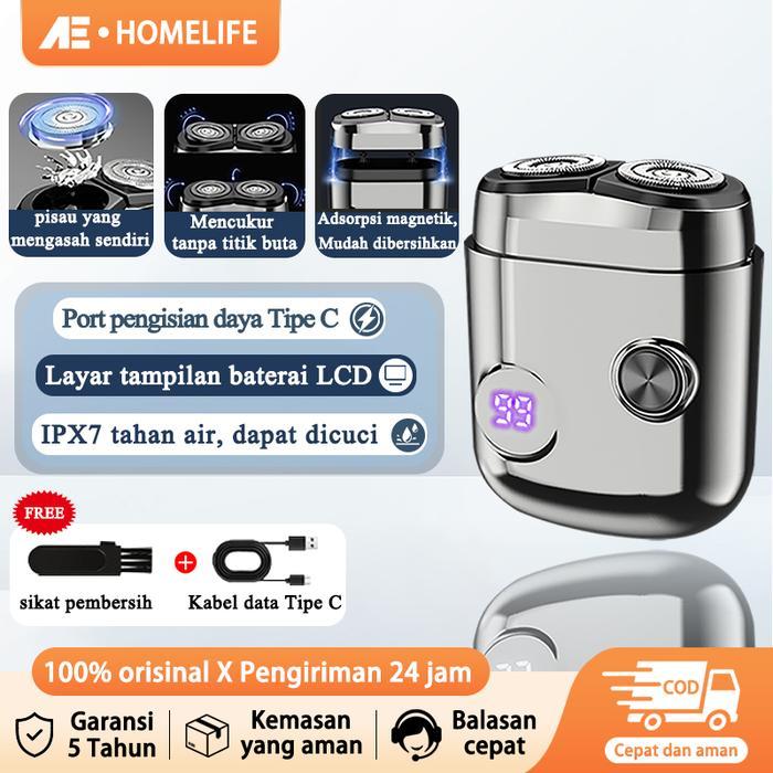 AE Alat Cukur Kumis DanJenggot Elektrik Pria Mini shaver Cukuran Jenggot ElectricPencukur Kumis