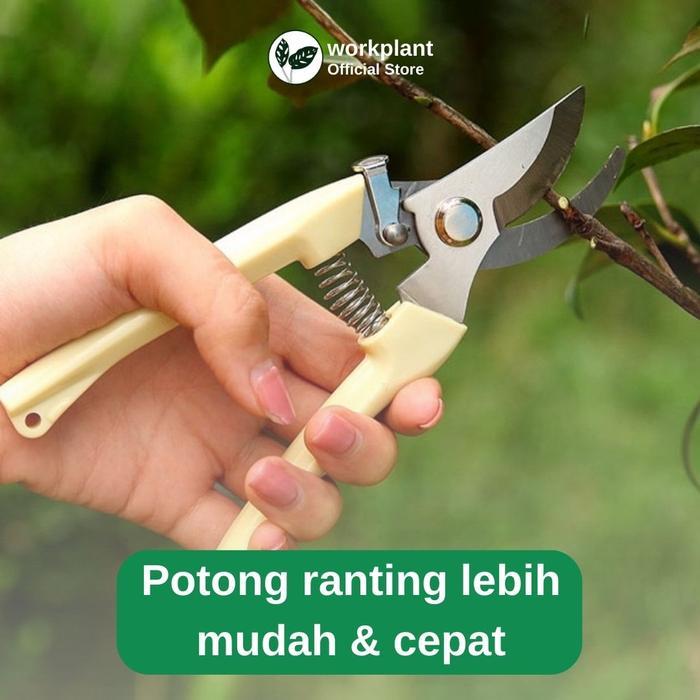 [] Workplant - Gunting Tanaman Stainless Steel Gunting Potoong Dahan Ranting Akar Daun Tanaman