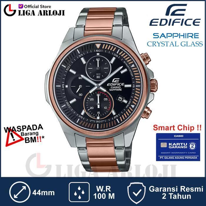 SIAPKIRIM Edifice EFR-S572GS-1AVUDF Jam Tangan Pria Analog Sapphire Rose EFR-S572GS-1A EFR S572GS