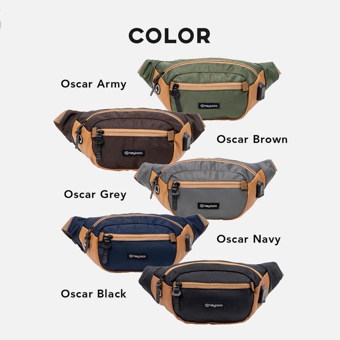 Waistbag Minimalis Waistbag Pria Anti Air Nylon Oscar Heylook Original - Tas Selempang