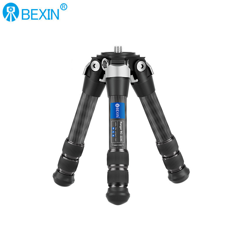 BEXIN RC-223C Mini Carbon Fiber Tripod Professional Lightweight Portable Desktop Tripod Max Load