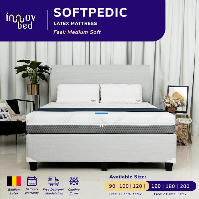 Kasur Latex Innovbed Softpedic Medium Soft dengan Cooling Cover