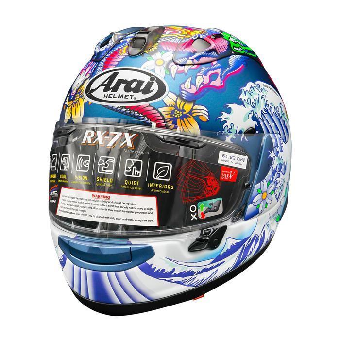 Arai RX-7X Oriental Original Helm Full Face - Flat Blue