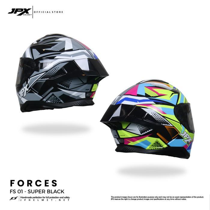 Helm Full Face Pria Wanita Harian Motor Sport Tebal Nyaman Jpx Forces X867 - Fs 01