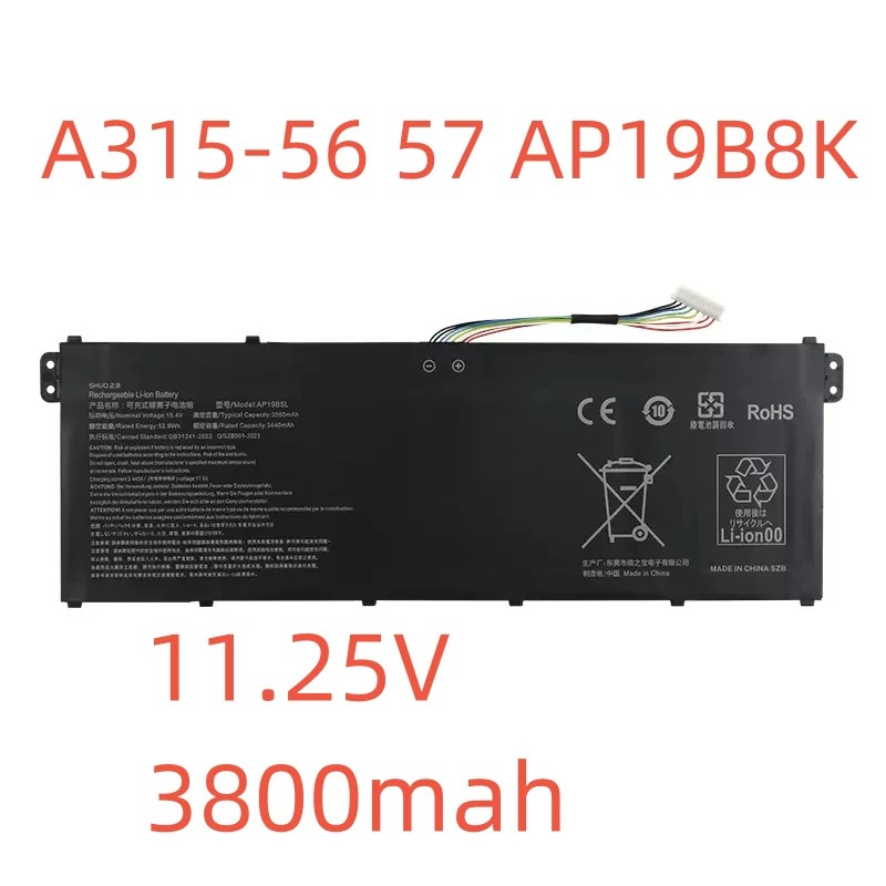 New AP19B8K Battery for ACER Aspire A314 A315 A317 A315-23 A315-58 A317-52 A317-53 TMP215-51 Series
