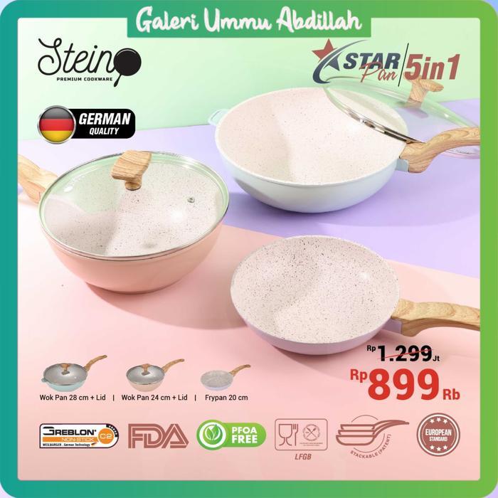 Stein Star Pan 5 In 1 Steincookware Starpan Frypan Wok Pan Stein