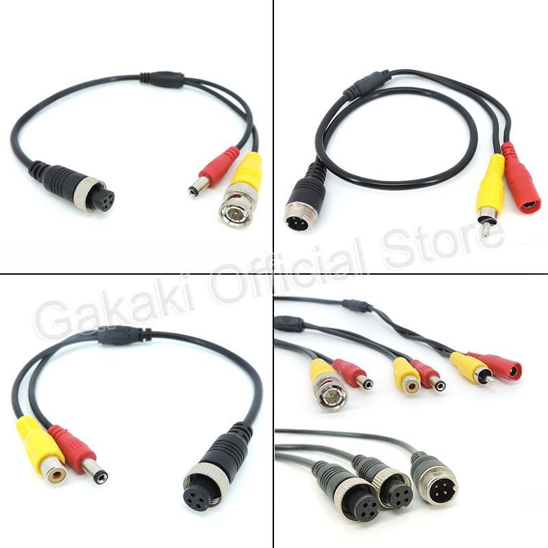 Aviation Head M12 4Pin male female to BNC DC RCA MALE FEMALE Extension Connector Cable Adapter for C