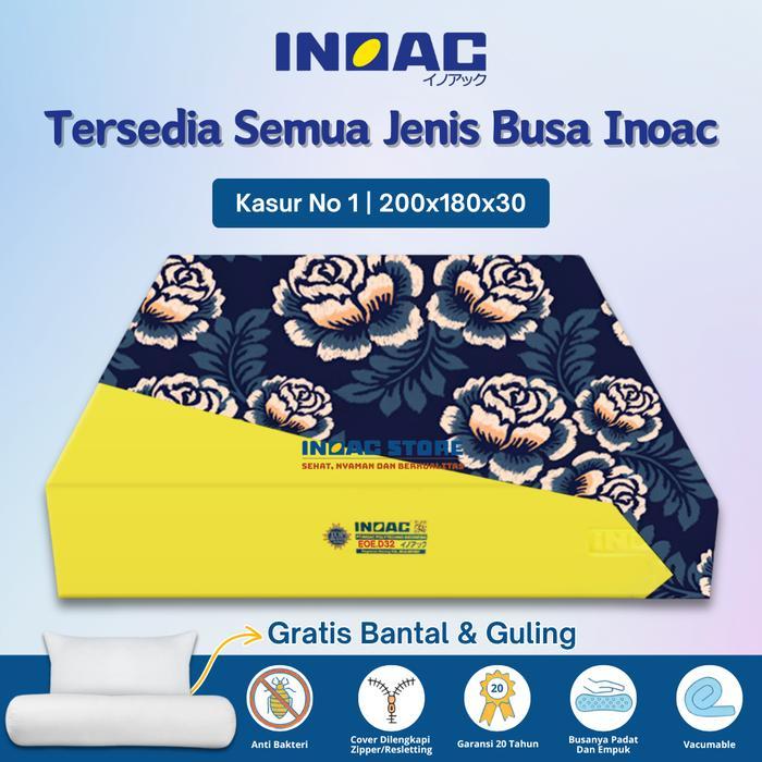 (200x180x30) Kasur Busa Inoac Ukuran No.1 Tebal 30 cm Garansi 20 Tahun