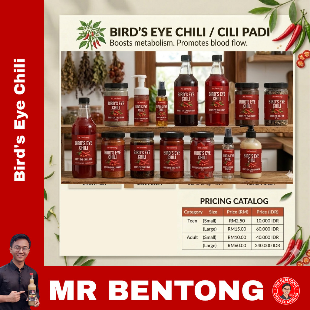 17. Bird's Eye Chili / Cabai Rawit - Mr Bentong - Juice (Large/Besar Size)