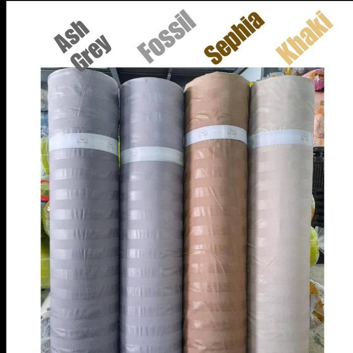 ORIGINAL JUST kain sprei bahan EMBOS TENSEL SUTRA premium Motif GARIS METERAN READY STOCK