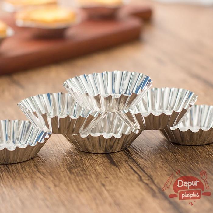Aluminium Foil Cup Cetakan Kue Muffin Cupcake Cetakan Pie Egg Tart