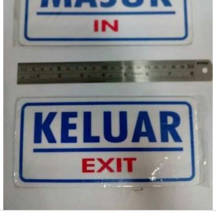 sign rambu tanda tulisan masuk keluar in out