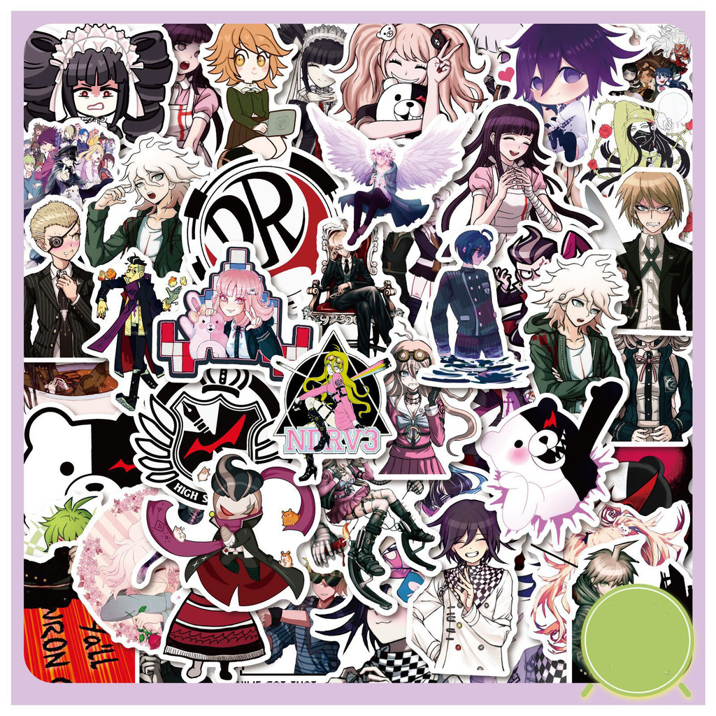 50pcs Danganronpa Trigger Happy Havoc Anime Stationery Sticker for Refrigerator Car Helmet Box Bicyc