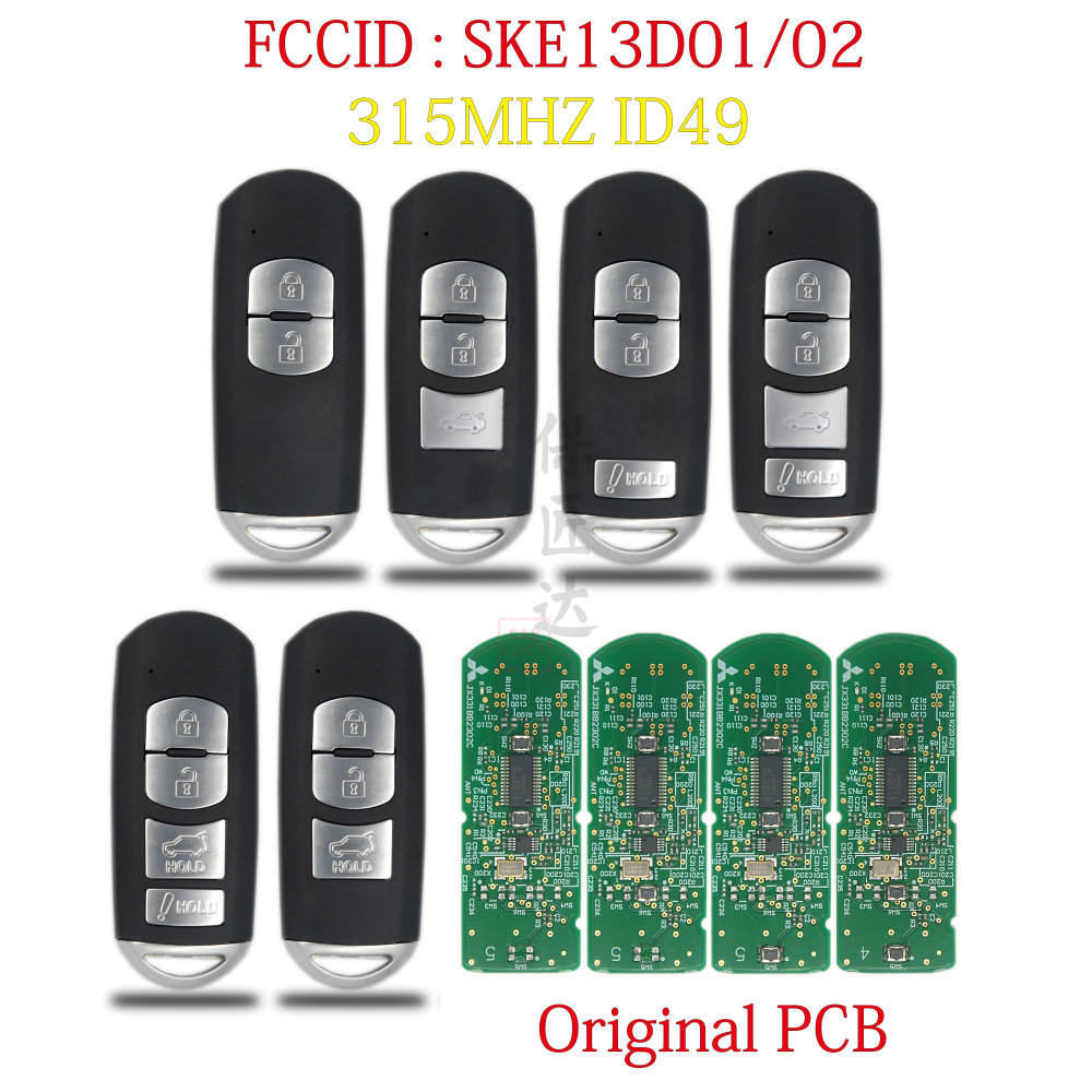 BaoJiangDd Smart Remote Car Key Fit For Mazda M2 M3 AXELA M6 ATENZA CX4 CX5 CX8 CX9 SKE13D01/02