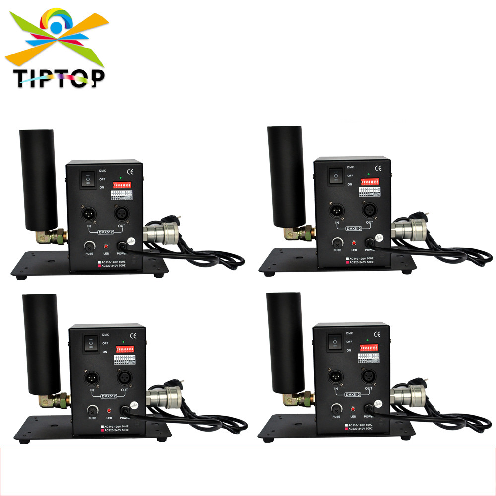 4pcs/lot TIPTOP Single Pipe CO2 Machine Jet Led Stage Light DMX Co2 Gun 3m Gas Hose 110V-240V Led St