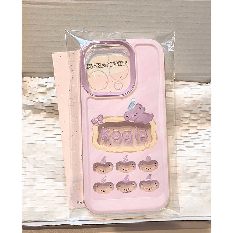 Koala Purple Girl Aesthetic Case Hp Iphone 16 16E 17 Pro Max 12 Mini 11 7 8 14 13 15 Plus Tk2 Shockp