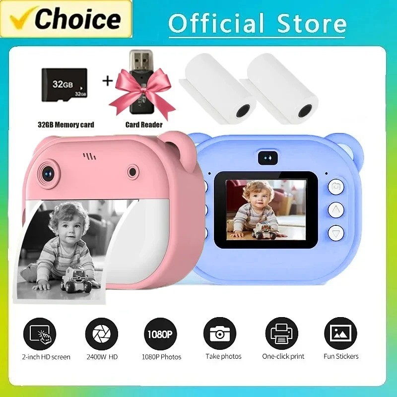 Children Digital Camera Instant Print for Kids Thermal Print Camera Instant Photo Printing Camera
