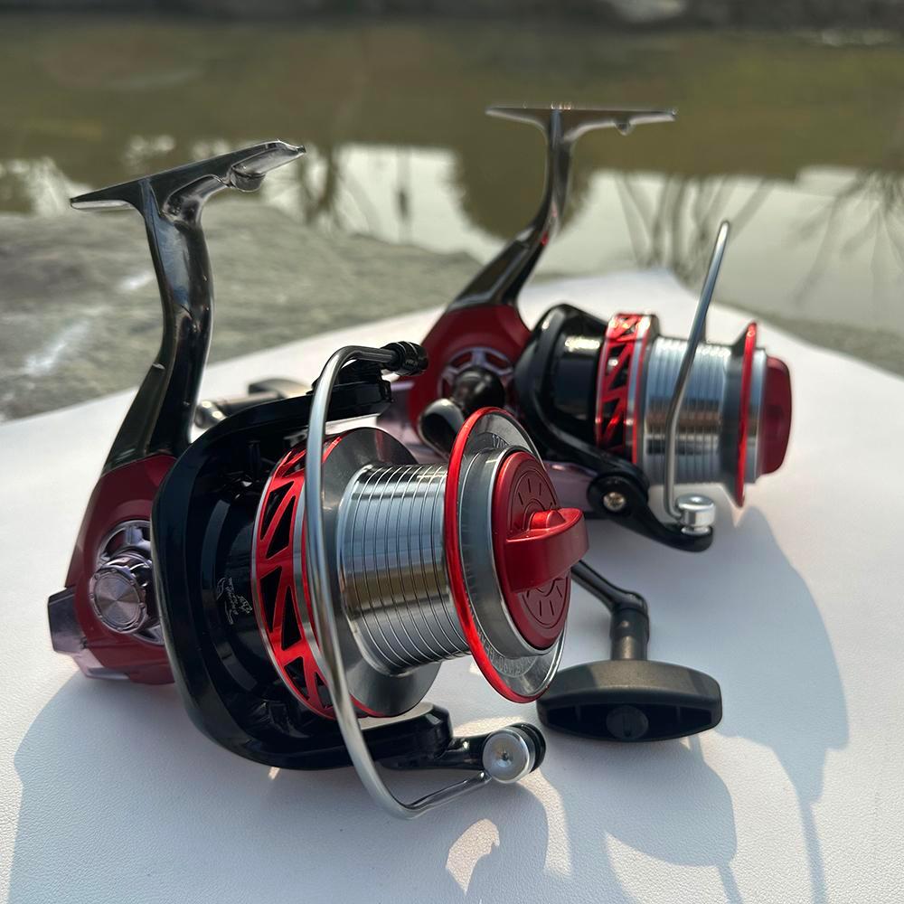9000-12000 Series Big Spinning Fishing Reel Long Casting Metal Spool Max Drag 25KG Saltwater