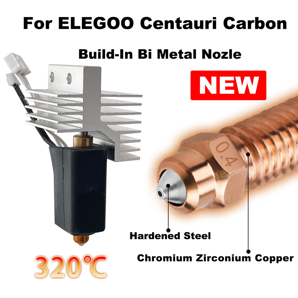 For Elegoo Centauri Carbon Hotend Bi-Metal Centauri Carbon Upgrades Extruder Centauri Carbon Nozzle