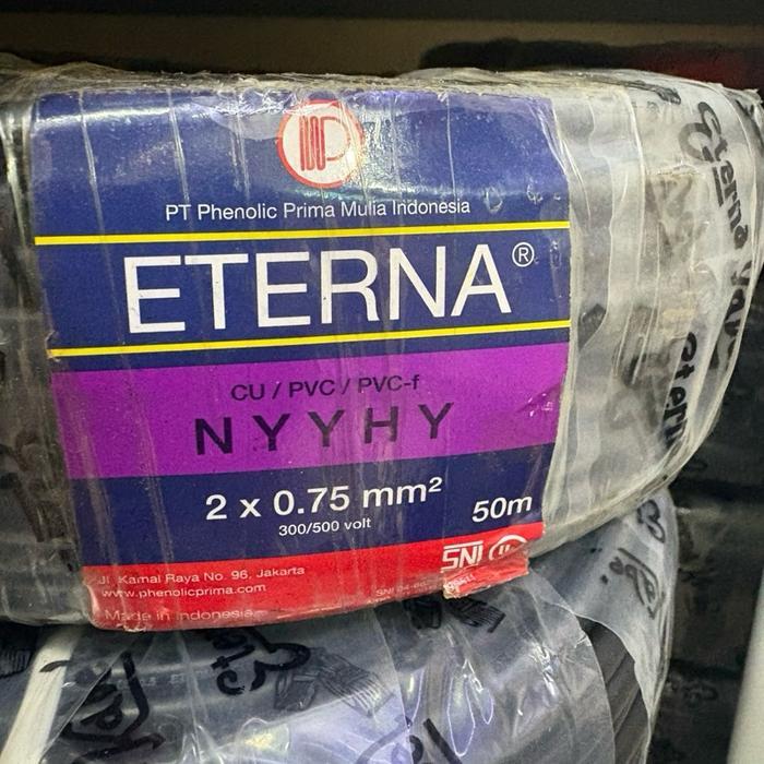 Eterna Nyyhy 2X0,75Mm (Hitam Tembaga Serabut) Nyyhy 2 X 0,75 Mm